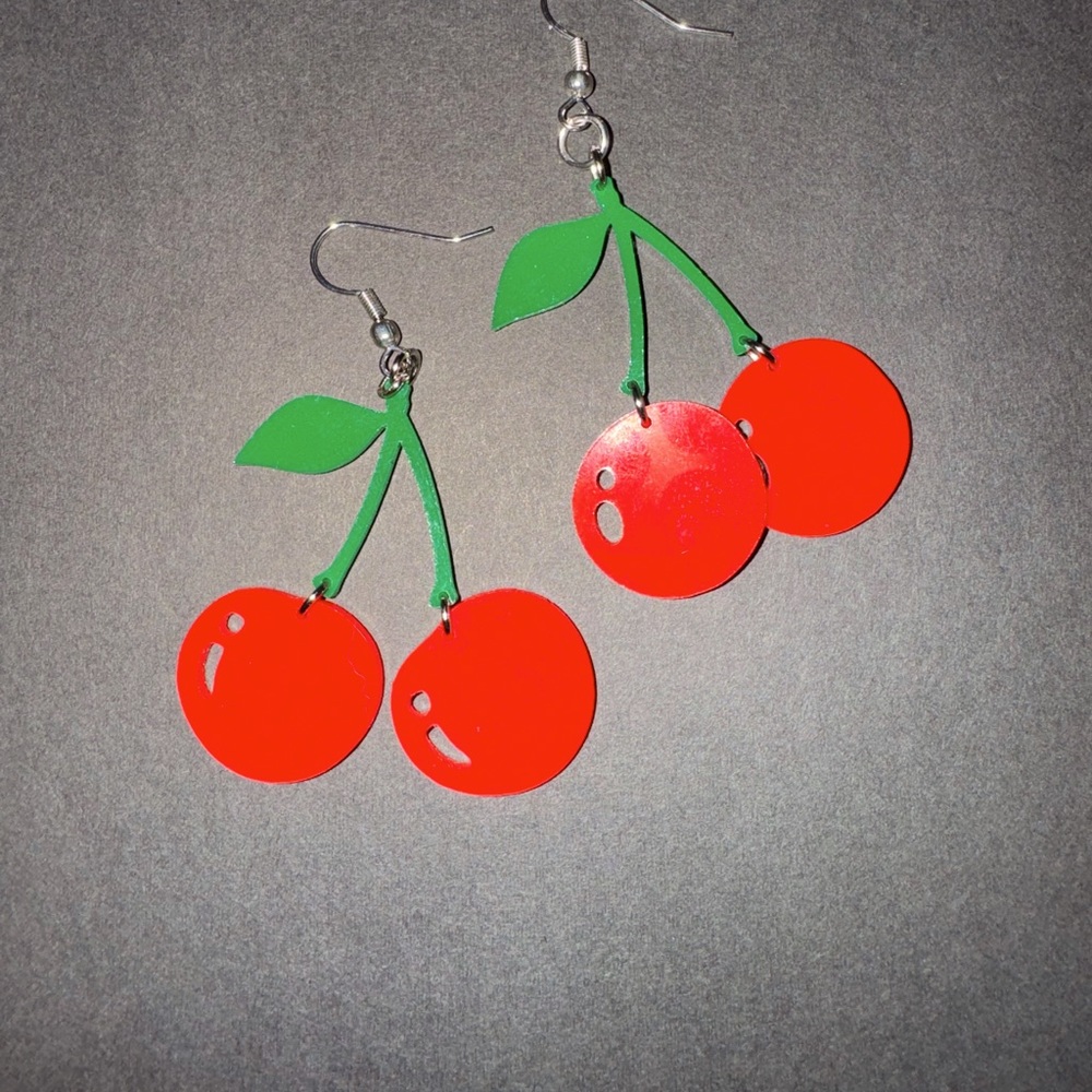 Hand made acrylic drop earrings